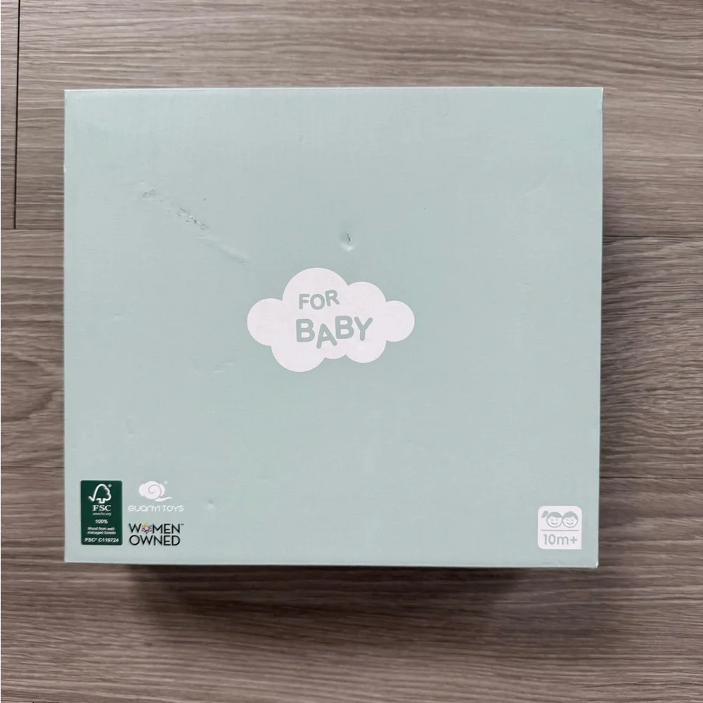 NIB Wooden Fox & Car Baby Toy Set